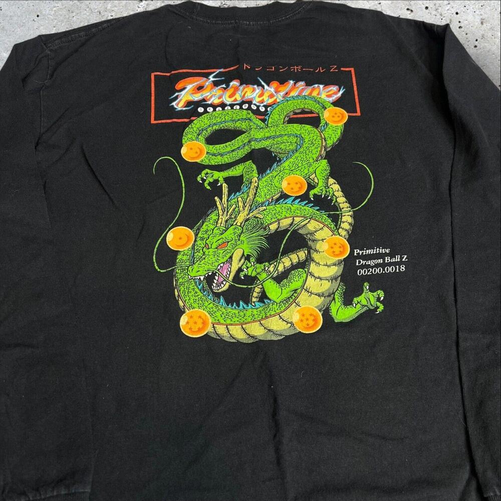 Dragon Ball Primitive Graphic‎ Tee Long Sleeve Mens Size M
